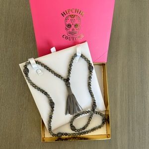 HipChik Beaded Tassel Necklace 42”